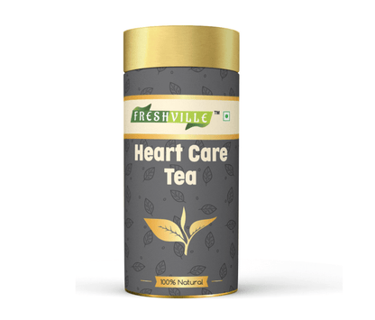 Freshville Heart Care Tea | Controls Blood Pressure with herbs Tulsi, Cardamom, Cinnamon, and Hibiscus