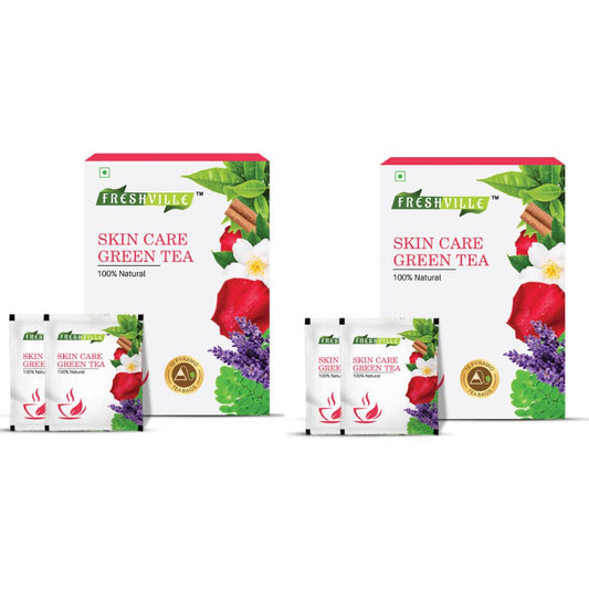 Freshville Skin Care Green Tea Pack of 2 - 30 Tea Bags