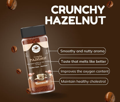 Brewstar Crunchy Hazelnut | Roast & Ground Coffee | Roast & Ground Coffee | Instant Coffee | Premium Coffee | Hazelnut Flavour | Great Aroma | Authentic Taste | Different Flavours | Easy to Use