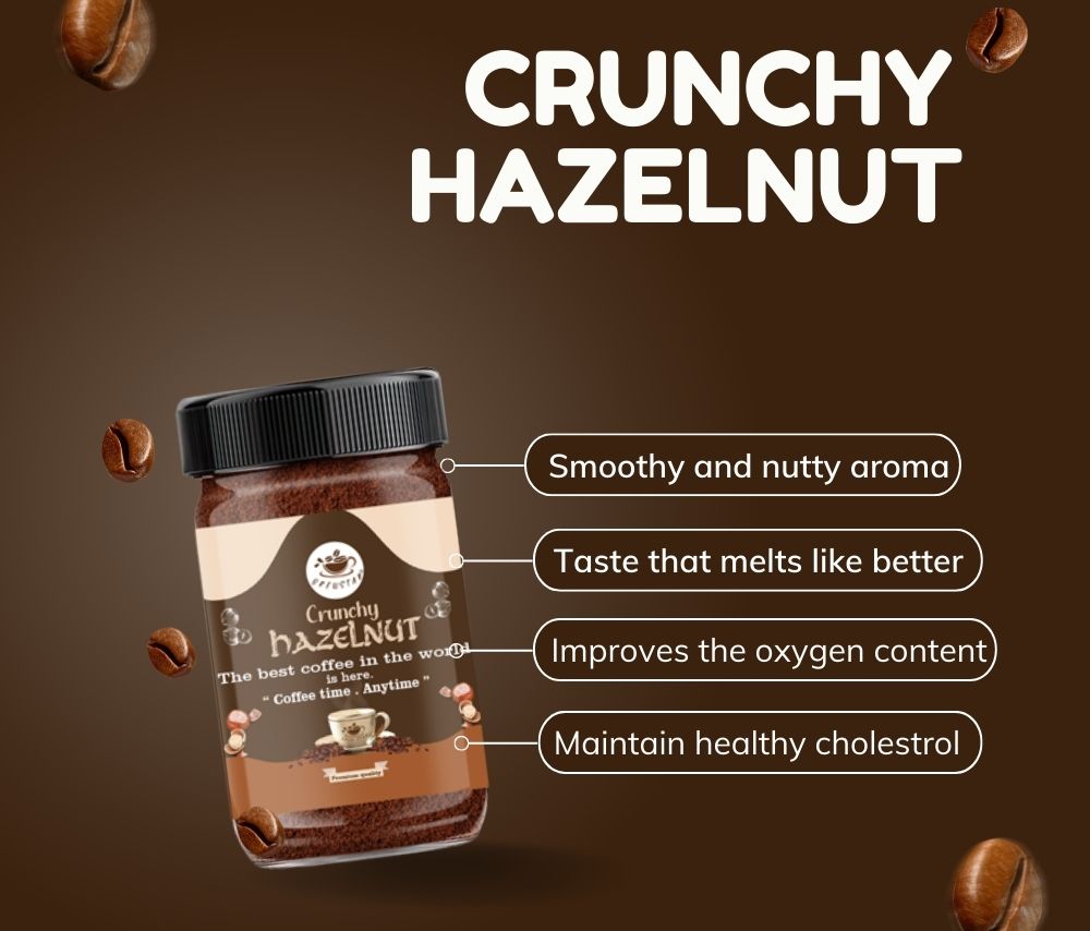 Brewstar Crunchy Hazelnut | Roast & Ground Coffee | Roast & Ground Coffee | Instant Coffee | Premium Coffee | Hazelnut Flavour | Great Aroma | Authentic Taste | Different Flavours | Easy to Use