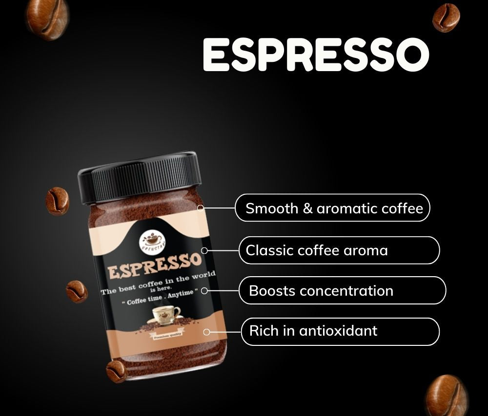 Brewstar Espresso Coffee | Roast & Ground Coffee | Instant Coffee | Premium Coffee | Great Aroma | Authentic Taste | Easy to Use