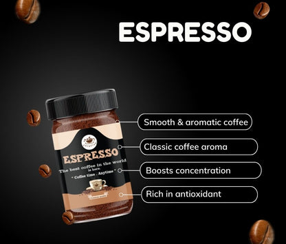 Brewstar Espresso Coffee | Roast & Ground Coffee | Instant Coffee | Premium Coffee | Great Aroma | Authentic Taste | Easy to Use