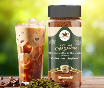 Brewstar Creamy Cardamom Coffee | Roast & Ground Coffee | Instant Coffee | Premium Coffee | Cardamom Flavour | Great Aroma | Authentic Taste | Different Flavours | Easy to Use