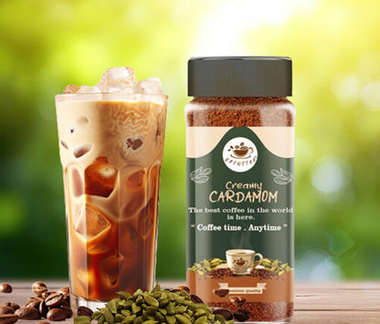 Brewstar Creamy Cardamom Coffee | Roast & Ground Coffee | Instant Coffee | Premium Coffee | Cardamom Flavour | Great Aroma | Authentic Taste | Different Flavours | Easy to Use