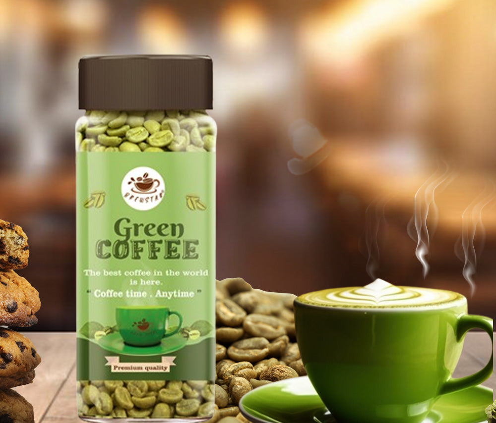 Brewstar Green Coffee | Premium Coffee | Green Coffee Beans | Reduce Body Fat | Weight Loss Great Aroma | Authentic Taste | Easy to Use