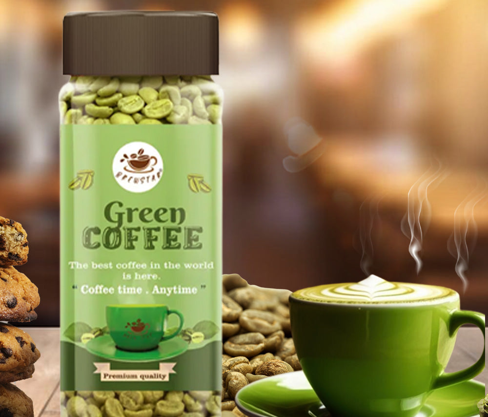 Brewstar Green Coffee | Premium Coffee | Green Coffee Beans | Reduce Body Fat | Weight Loss Great Aroma | Authentic Taste | Easy to Use