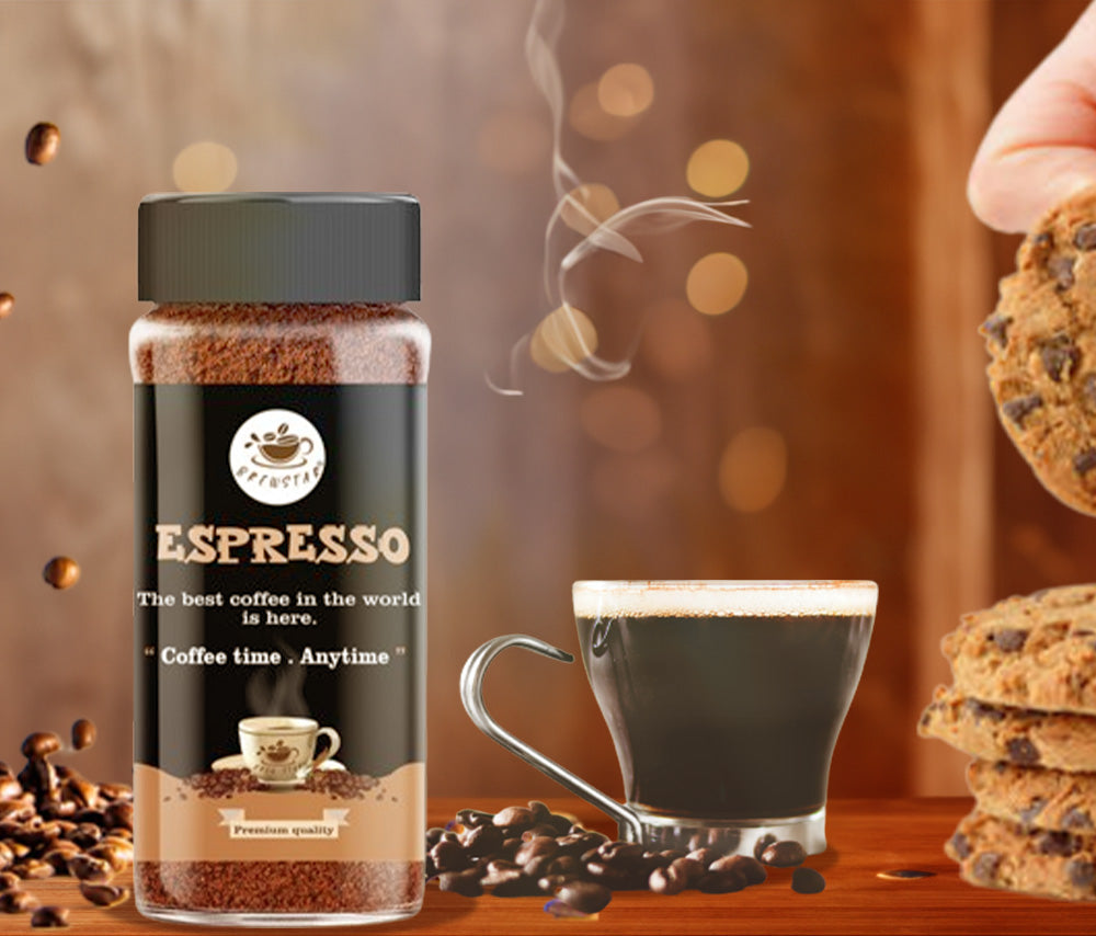 Brewstar Espresso Coffee | Roast & Ground Coffee | Instant Coffee | Premium Coffee | Great Aroma | Authentic Taste | Easy to Use