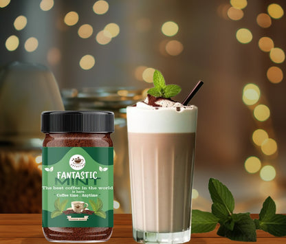 Brewstar Fantastic Mint Coffee | Roast & Ground Coffee | Instant Coffee | Premium Coffee | Mint Flavour | Great Aroma | Authentic Taste | Different Flavours | Easy to Use