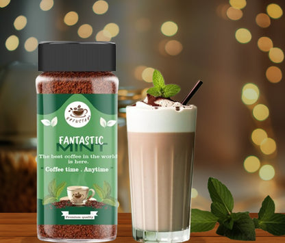 Brewstar Fantastic Mint Coffee | Roast & Ground Coffee | Instant Coffee | Premium Coffee | Mint Flavour | Great Aroma | Authentic Taste | Different Flavours | Easy to Use