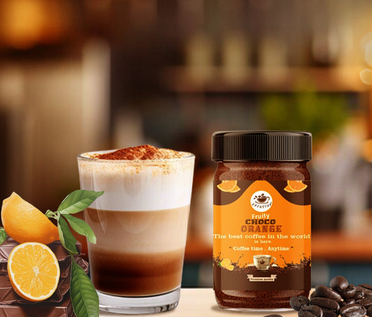 Brewstar Fruity Choco Orange Coffee | Roast & Ground Coffee | Instant Coffee | Premium Coffee | Orange Flavour | Great Aroma | Authentic Taste | Different Flavours | Easy to Use