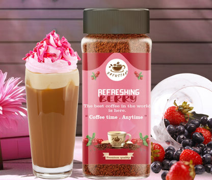 Brewstar Refreshing Berry Coffee | Roast & Ground Coffee | Instant Coffee | Premium Coffee | Berry Flavour | Great Aroma | Authentic Taste | Different Flavours | Easy to Use