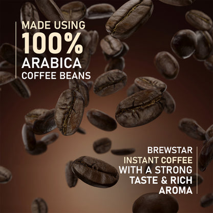 Brewstar  Caramel Coffee | Roast & Ground Coffee | Instant Coffee | Premium Coffee | Caramel Flavour | Great Aroma | Authentic Taste | Different Flavours | Easy to Use