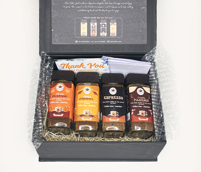 Brewstar Tasty Almond, Silky Caramel , Espresso and Strong Coffee Gift Box Pack