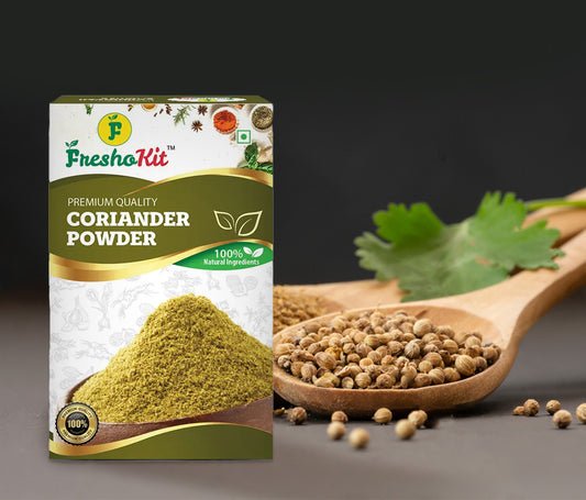 Freshokit Coriander Powder | Rich in Flavour | No Artificial Additives | No Added Preservatives & Colours