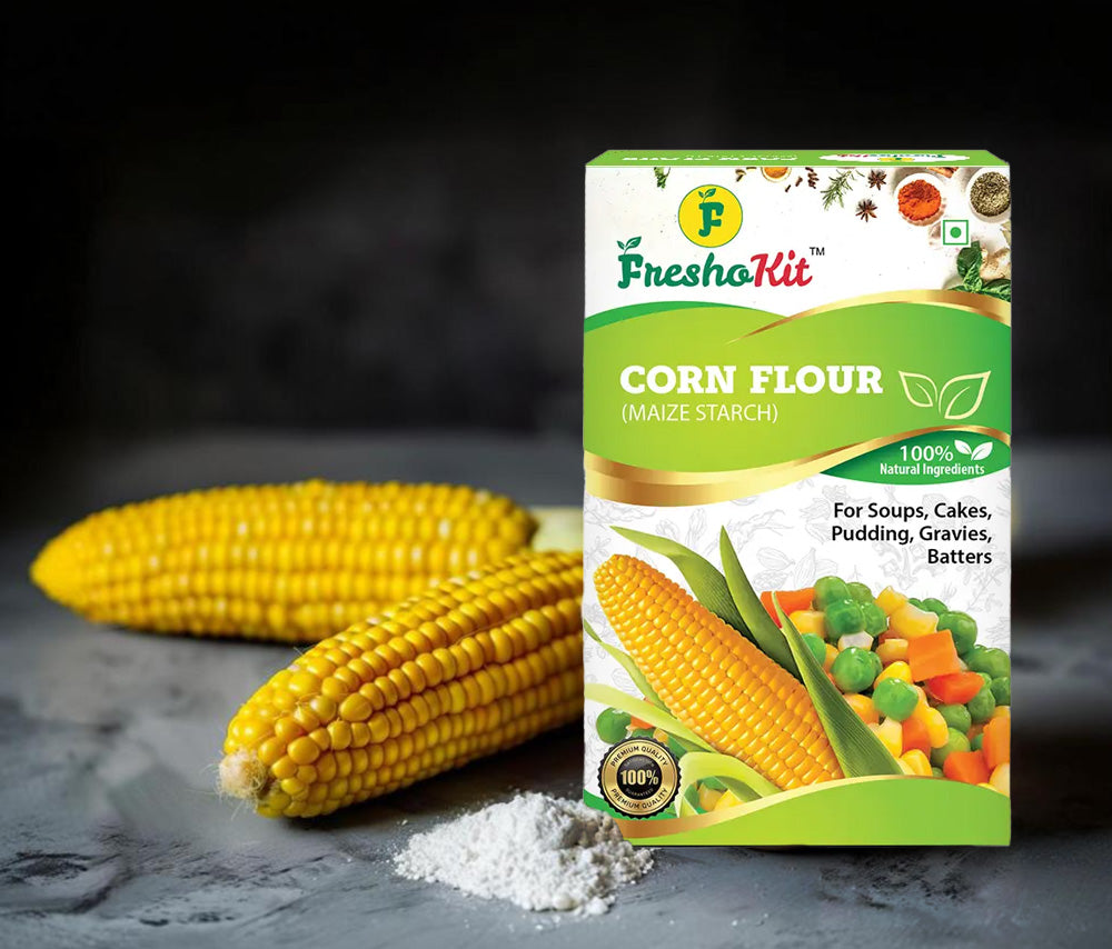 Freshokit Corn Flour | Fibrer Rich | Rich in Vitamins | Gluten Free | 100% Natural and Vegetarian