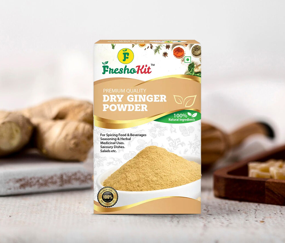 Freshokit Dry Ginger Powder | Rich in Flavour | No Artificial Additives | No Added Preservatives & Colours