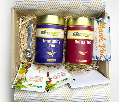 Freshville Immunity and relax Tea Gift Box Combo paxk