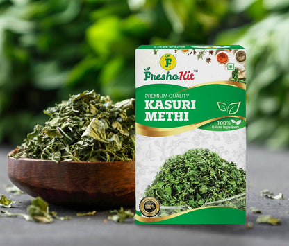 Freshokit Kasuri Methi 25G | Rich in Flavour | No Artificial Additives | Dried Methi Leaves