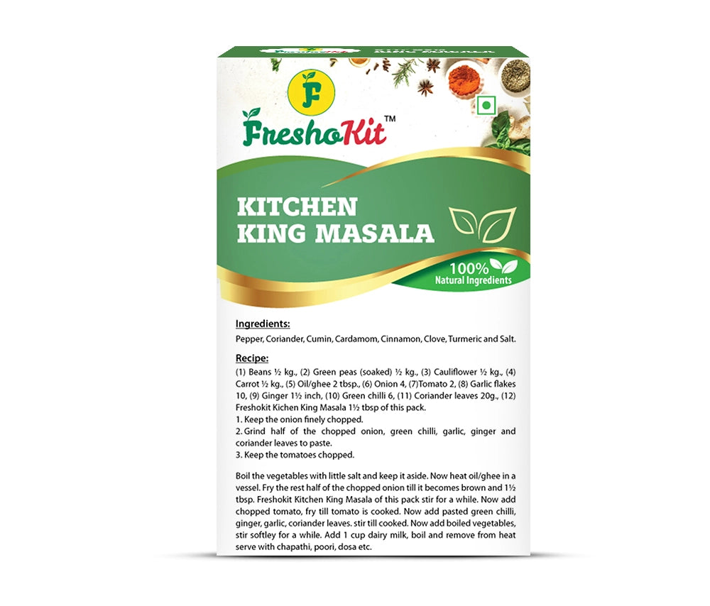 Freshokit Kitchen King Masala | Rich in Flavour | No Artificial Additives | Blend of Traditional Herbs and Spices