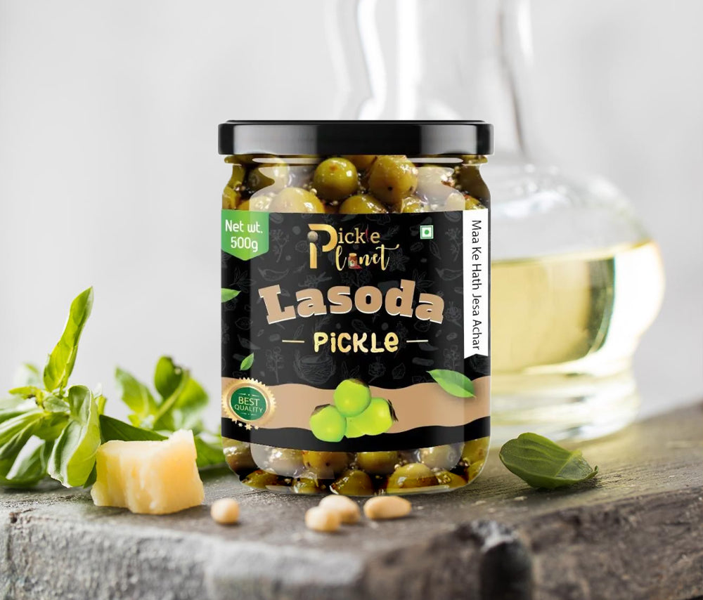 Pickle Planet Lasoda Pickle | Homemade Pickle | Authentic, Tangy & Delicious Taste | No Artificial Color and Flavors | Gluten Free | Lasode ka achar