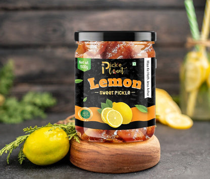 Pickle Planet Lemon - Sweet Pickle | Homemade Pickle | Authentic, Tangy & Delicious Taste | No Artificial Color and Flavors | Gluten Free | Mithe Nimbo ka achar