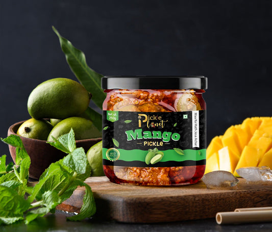 Pickle Planet Mango Pickle | Homemade Pickle | Authentic, Tangy & Delicious Pickle | No Artificial Color and Flavors | Gluten Free | Aam ka achar