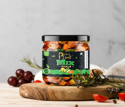 Pickle Planet Mix Pickle | Homemade Pickle | Authentic, Tangy & Delicious Taste | No Artificial Color and Flavors | Gluten Free | Mix Achar