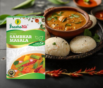 Freshokit Sambar Masala | Rich in Flavour | No Artificial Additives | Blend of Traditional Herbs and Spices