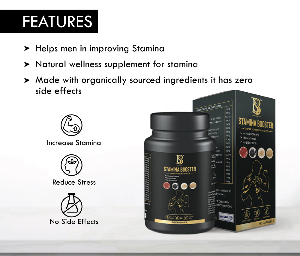 Stamina Booster Triple Power Capsule | Ayurvedic medicine to boost strength and stamina