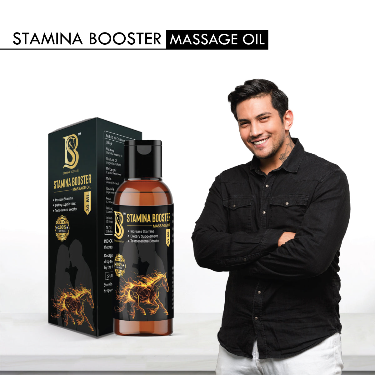 Stamina Booster Spray & Massage Oil | Enhance Stamina, Time & Performance