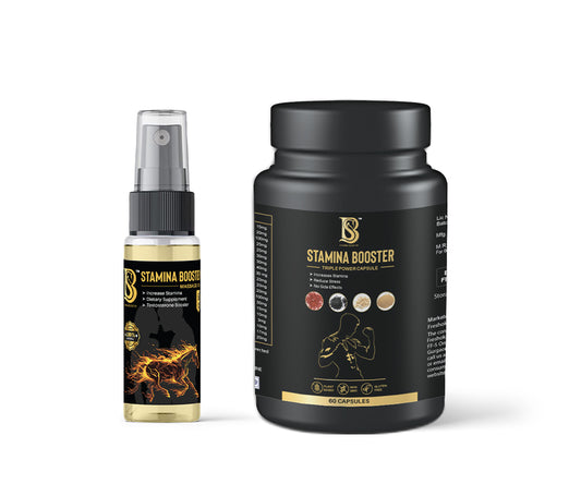 Stamina Booster Triple Power Capsule & Massage Oil Spray | Boost Stamina & Performance