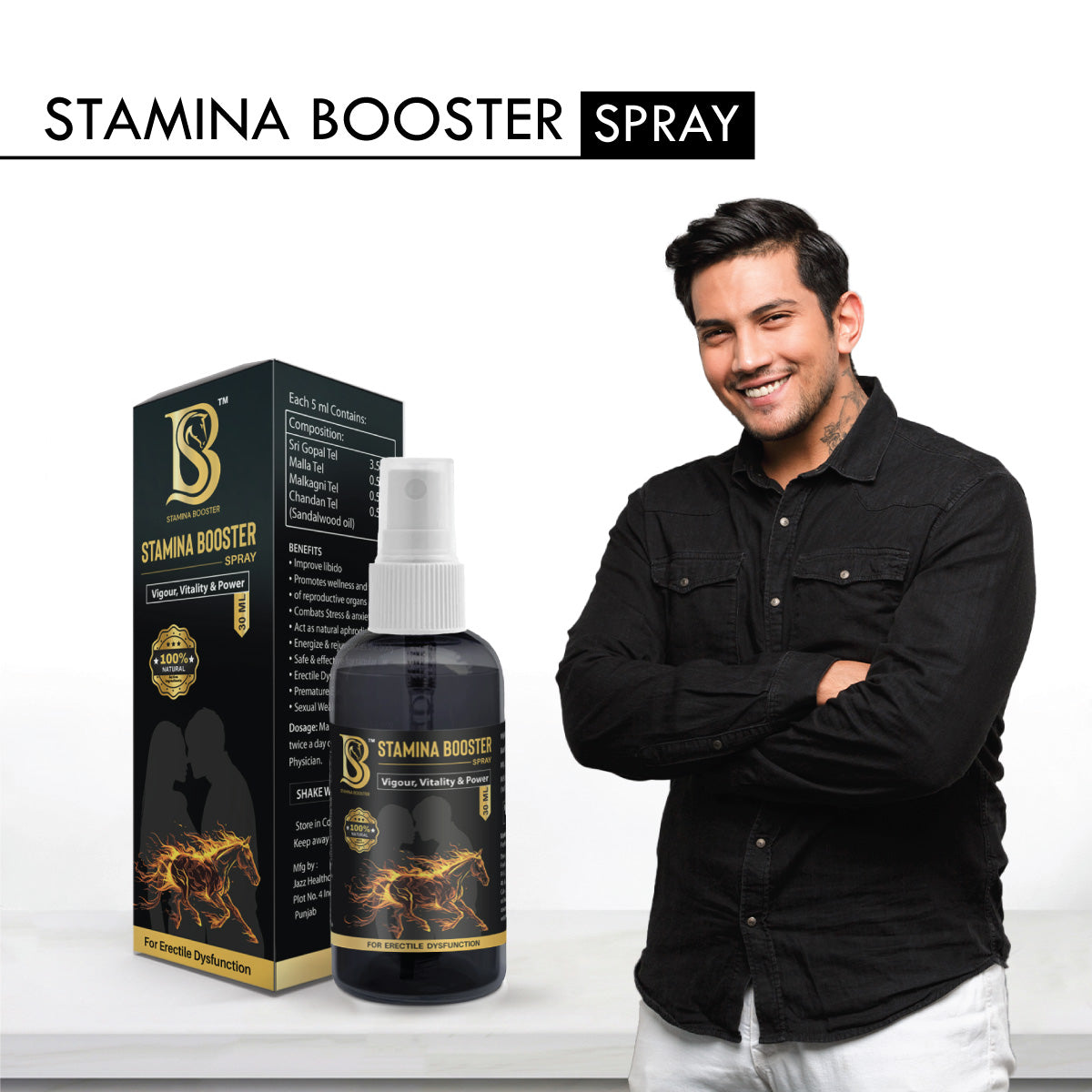 Stamina Booster Spray & Massage Oil | Enhance Stamina, Time & Performance