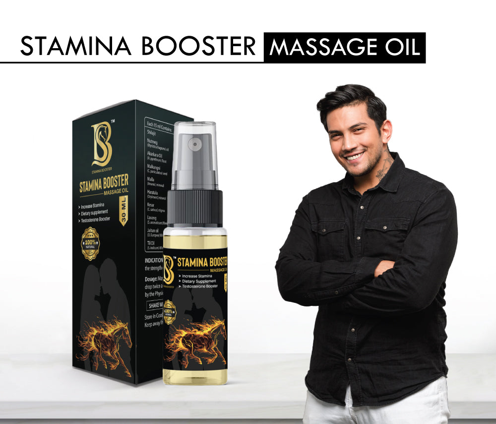 Stamina Booster Triple Power Capsule & Massage Oil Spray | Boost Stamina & Performance