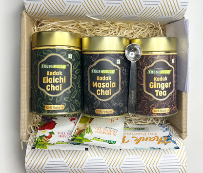 Freshville Three Kadak tea Gift Box Combo Pack