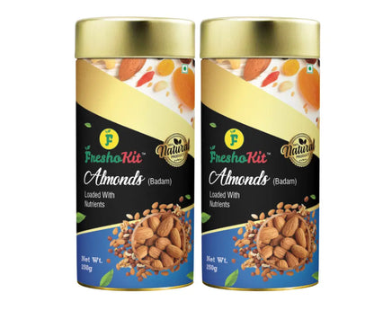 Freshokit Almonds-Badam | Premium Almonds | Nutritious & Delicious High in Fiber & Boost Immunity | Rich in Protein, Magnesium, Phosphorus, and potassium | Gluten Free