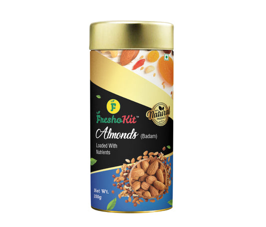 Freshokit Almonds-Badam | Premium Almonds | Nutritious & Delicious High in Fiber & Boost Immunity | Rich in Protein, Magnesium, Phosphorus, and potassium | Gluten Free