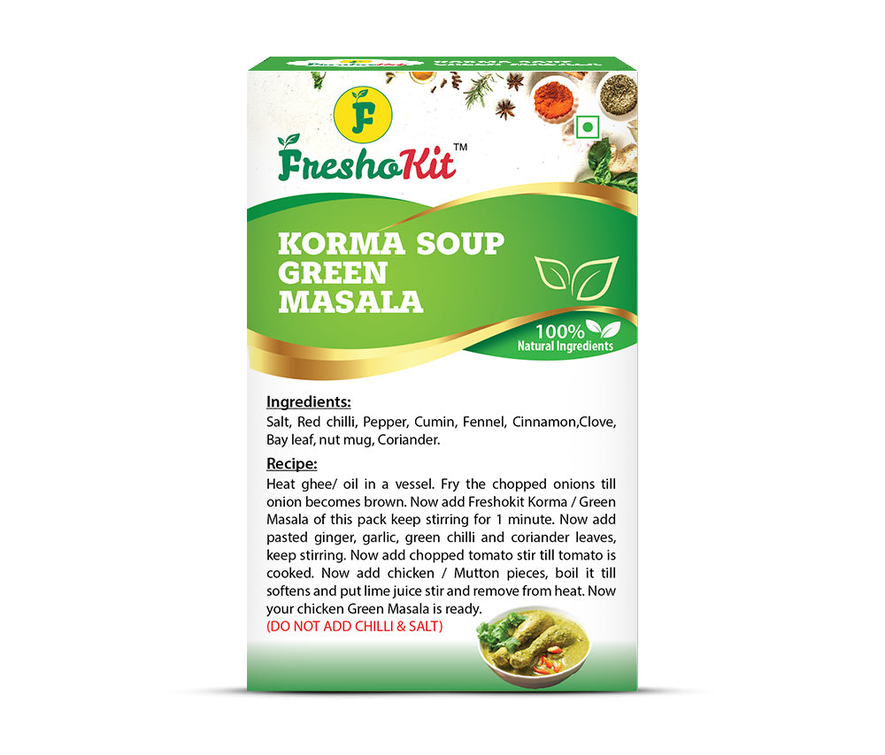 Pack of 5 Freshokit Korma Soup Green Masala |