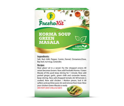 Pack of 5 Freshokit Korma Soup Green Masala |