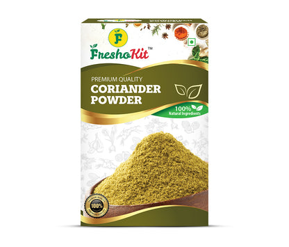 Freshokit Coriander Powder | Rich in Flavour | No Artificial Additives | No Added Preservatives & Colours