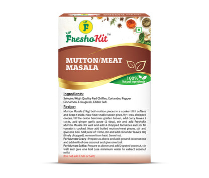 Pack Of 5 Freshokit Mutton Meat Masala | Rich in Flavour | No Artificial Additives | Blend of Traditional Herbs and Spices (100g)