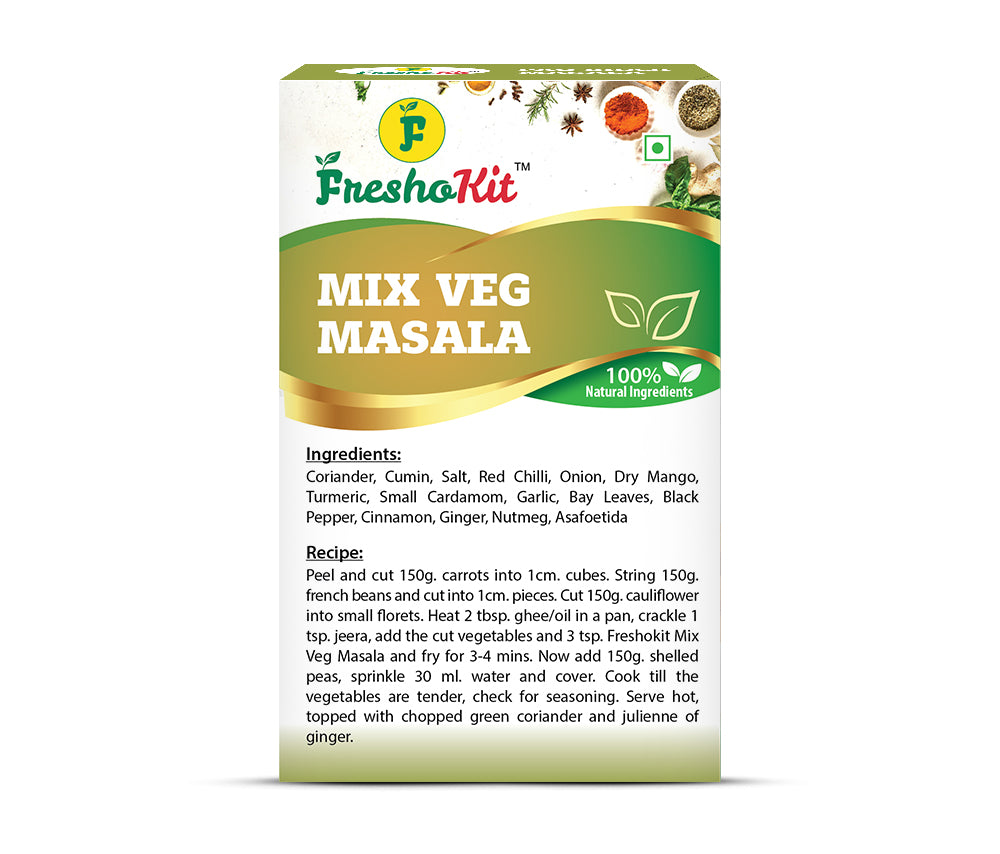 Freshokit Mix Veg Masala | Rich in Flavour | No Artificial Additives | Blend of Traditional Herbs and Spices