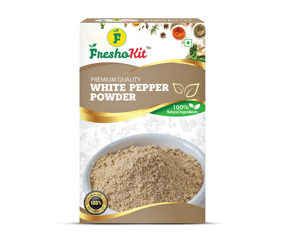 Freshokit White Pepper Powder  | Rich in Flavour | No Artificial Additives | No Added Preservatives & Colours