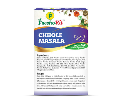 Freshokit Chhole Masala | Rich in Flavour | No Artificial Additives | Blend of Traditional Herbs and Spices