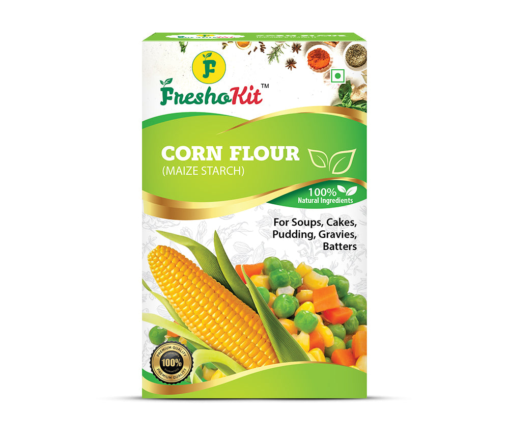 Freshokit Corn Flour | Fibrer Rich | Rich in Vitamins | Gluten Free | 100% Natural and Vegetarian