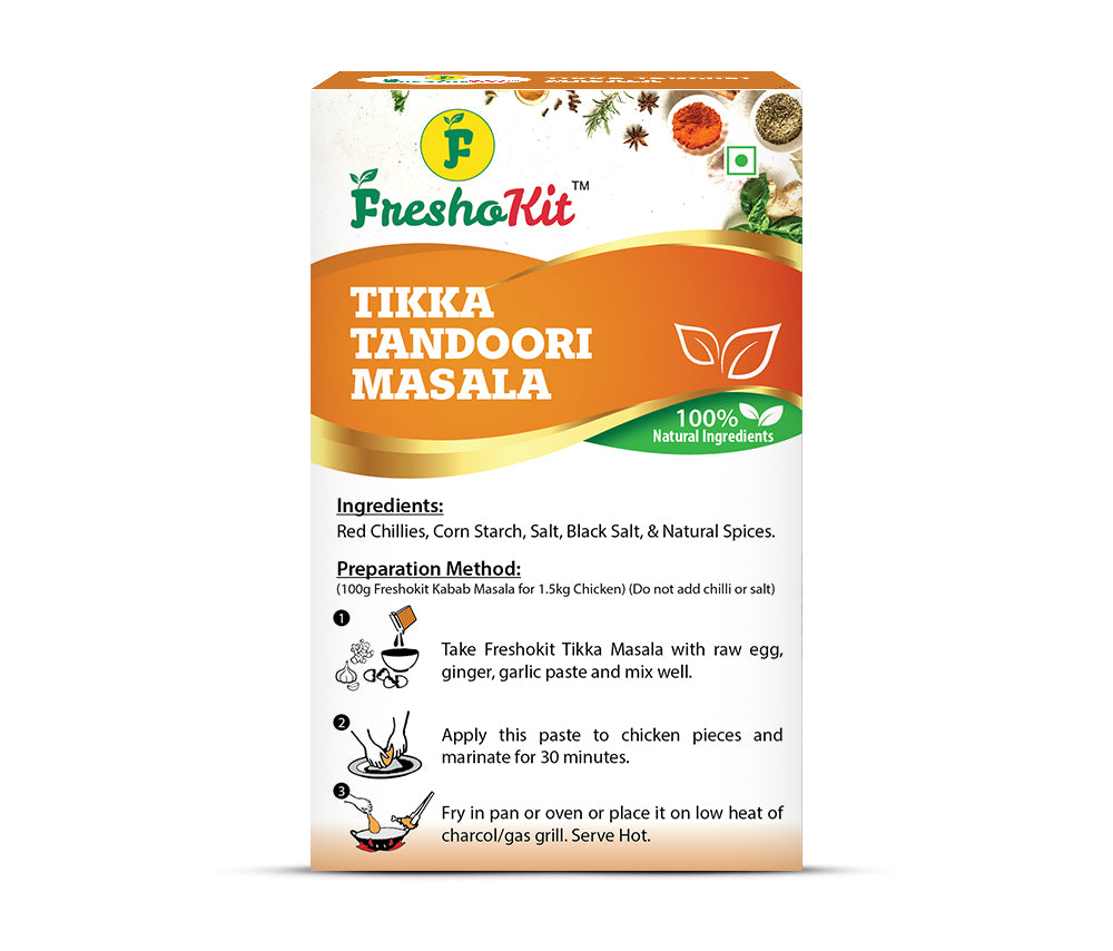 Freshokit Tikka Tandoori Masala | Rich in Flavour | No Artificial Additives | Blend of Traditional Herbs and Spices