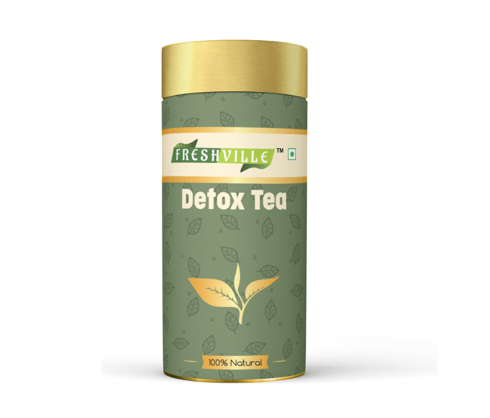 Freshville Detox Tea | Detoxify Body with herbs Peppermint, Lemongrass, Hibiscus, Cardamom, Cinnamon, Green Tea