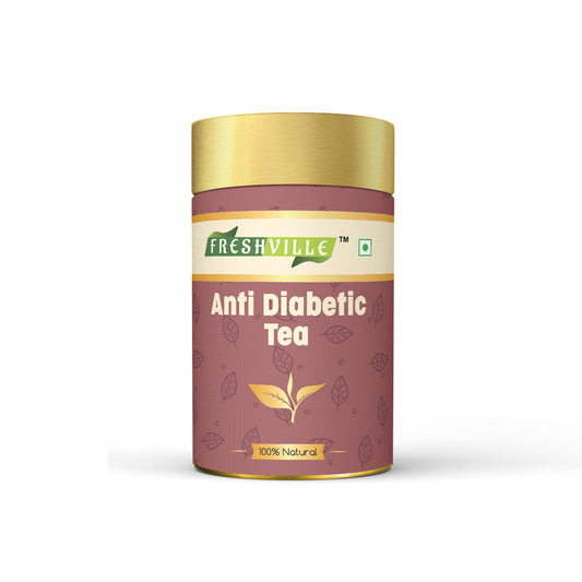 Freshville Anti Diabetic Tea | Control Blood Sugar level with herbs Turmeric, Tamarind, Karela, Tulsi, Cinnamon, Gurmar