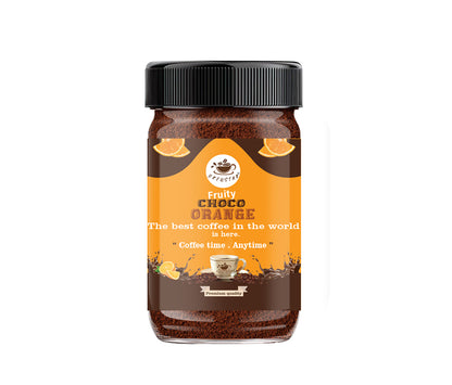 Brewstar Fruity Choco Orange Coffee | Roast & Ground Coffee | Instant Coffee | Premium Coffee | Orange Flavour | Great Aroma | Authentic Taste | Different Flavours | Easy to Use