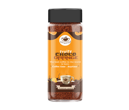 Brewstar Fruity Choco Orange Coffee | Roast & Ground Coffee | Instant Coffee | Premium Coffee | Orange Flavour | Great Aroma | Authentic Taste | Different Flavours | Easy to Use