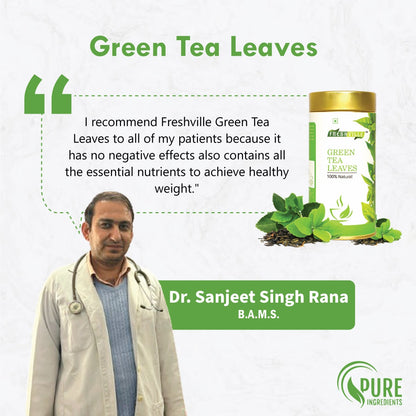 Freshville Green Tea Leaves | Improves Metabolism & Reduces Fat